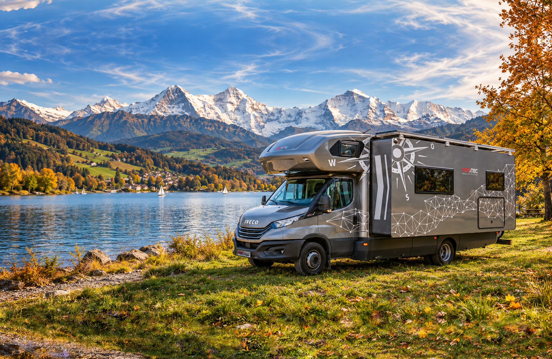 PROTEC Q18 Wohnmobil mit Alpenpanorama am See – live auf dem Suisse Caravan Salon Bern 2026
